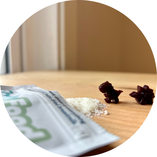 elderberry immune boosting dinosaur gummies with freeze dried breastmilk